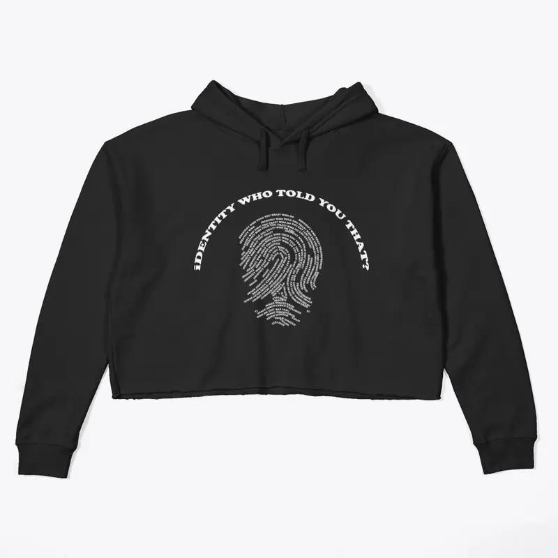 iDENTITY-CROPPED HOODIE BLK