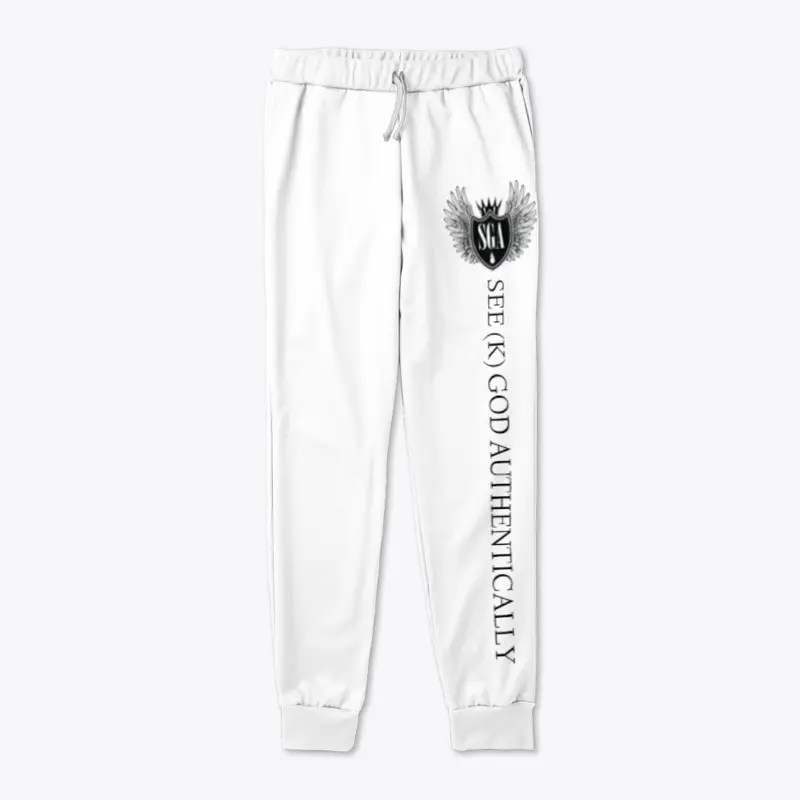 White SGA Crest Joggers