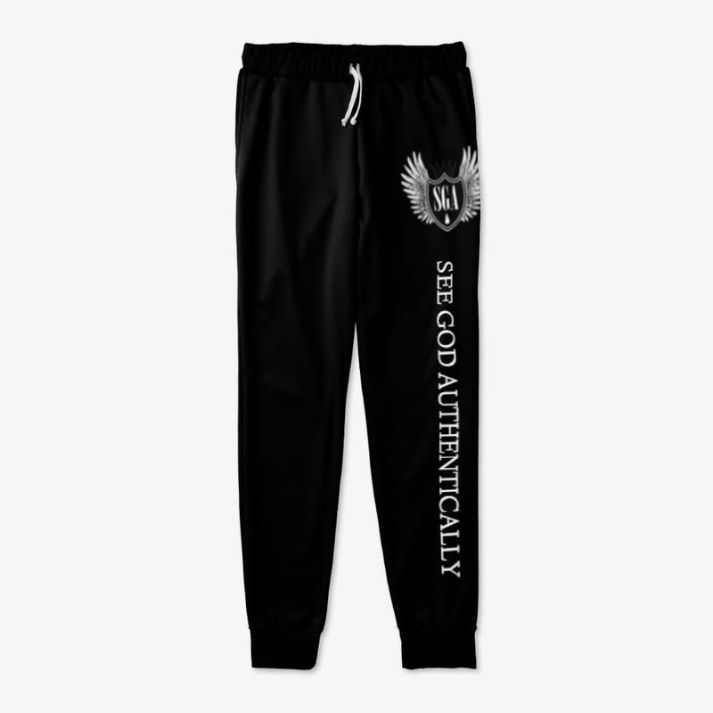 Black SGA Crest Joggers