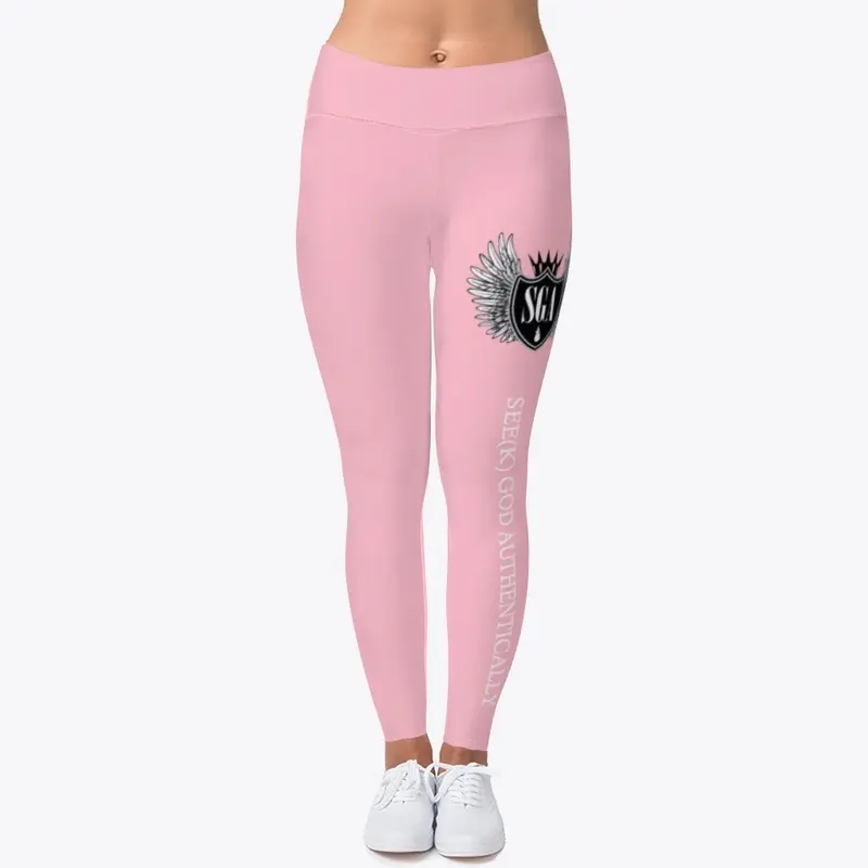 BLACK/WHITE SGA CREST LEGGINGS